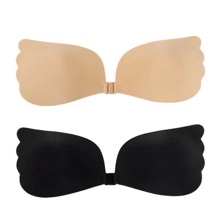 Cinta para el pecho con alas de Ángel engrosadas, cinta para el pecho de silicona, sujetador invisible para novia, vestido de novia, cinta para el pecho sin tirantes - 1