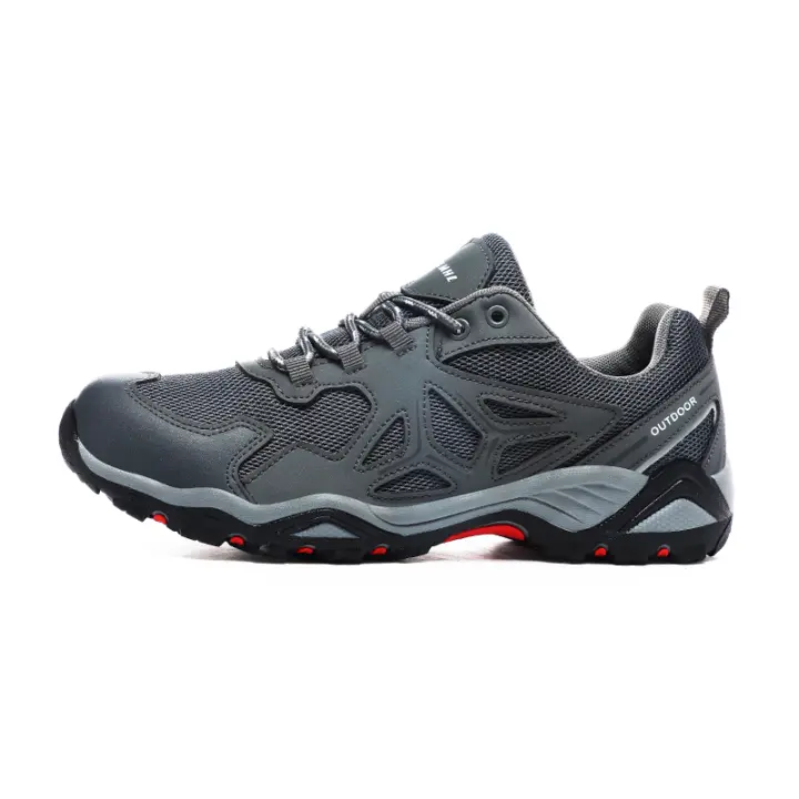 Zapatos de senderismo impermeables para hombre, zapatos de senderismo de cuero de caña baja para senderismo al aire libre, acampar y caminar - 1