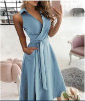 Primavera/Verano Moda Manga larga Cuello en V Vestido ajustado estampado Ropa de mujer - details 10