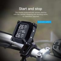Sistema de supervisión de presión de neumáticos TPMS inalámbrico para motocicleta, 2 uds., Sensor externo, pantalla LCD de tiempo, alarma de Monitor de temperatura de neumáticos - details 6