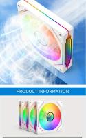 Ventilador para caja Frostwind PRISM IV PRO de 120 mm, 5 V 3 PIN ARGB, 12 V 4 PIN PWM, espejo infinito, 1650 RPM, 65 CFM, refrigerador silencioso para PC, sincronización MOBO, control de velocidad, para radiador de escritorio/refrigerador de CPU/caja de - details 7