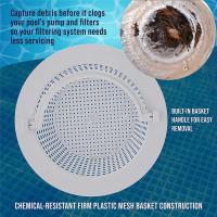 Cesta de repuesto para Espumador de piscina con asa, paquete de 2 cestas para piscina sobre el suelo, a través de la pared - details 2