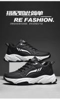 Zapatillas De Deporte De Cuero PU, Zapatos Informales Para Hombres, Zapatos Deportivos Para Niños, Negro Puro, Talla Grande 47 48, Tenis Masculinos - details 3
