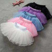 Falda de Ballet de Tul Suave de 4 Capas Color Rosa Elástico Para Niñas Moda de Vestidos - details 0