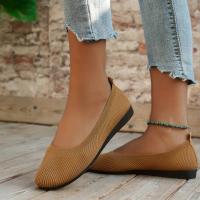 Zapatos planos de primavera para mujer, nuevas zapatillas de deporte con calcetines tejidos, mocasines transpirables sin cordones con punta redonda para mujer, zapatos ligeros de talla grande 36-43 - details 3