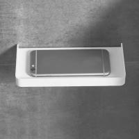 Soporte de papel para baño montado en la pared, estante multifunción sin perforaciones, bandeja para teléfono, cesta de ducha de plástico para baño - details 3