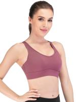 Tops cortos cruzados para mujer, camisa deportiva de manga corta para Yoga, Color Rojo - details 1