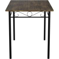 Mesa Comedor y 4 Sillas, Mesa y Sillas de Comedor de Nogal Veteada con Estructura de Metal, para Comedor, Cocina y salón - details 5