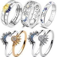 Anillo de estrella, Luna y sol para mujer, romántico, compromiso de boda, elegante, temperamento, accesorios de joyería, regalo de aniversario - details 0