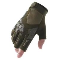 Guantes de motocicleta de tres dedos, manoplas de dedo de carreras antideslizantes Vintage, guantes sin dedos resistentes al desgaste para hombres - details 4