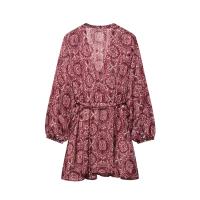 Ropa de mujer europea y americana mini vestido estampado de mujer popular - details 2