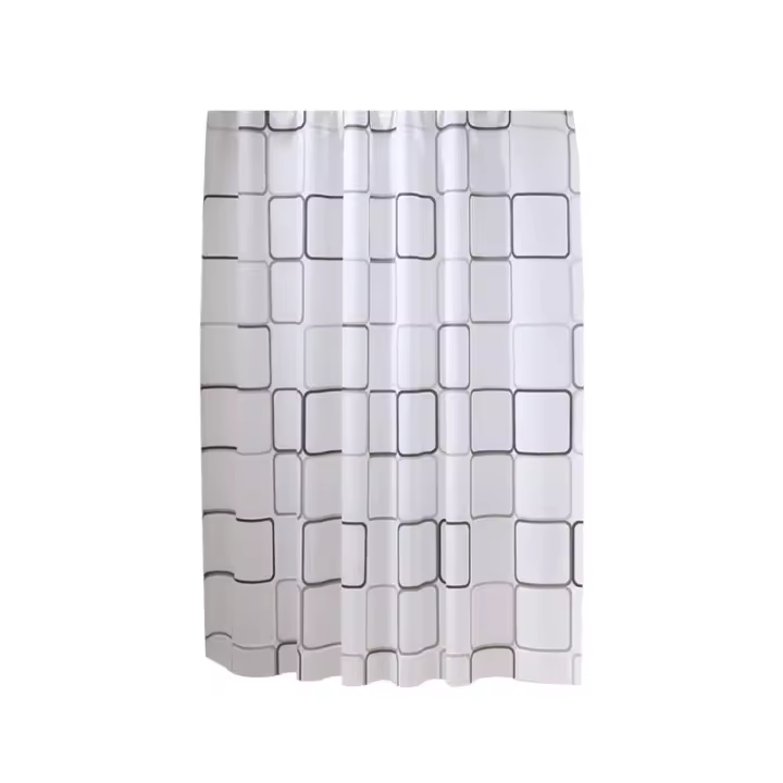 Cortina De Ducha Impermeable Moderna Impresa Accesorios De Baño Con Gancho Duradero Antimoho Cortinas De Baño Con Patrón De Cuadros - 1