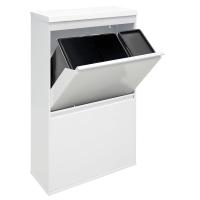 Cubo de basura y reciclaje de acero de 4 compartimentos con cajón superior |   4x17 L (68 litros) |   Cubos de basura de cocina |   Contenedores de Reciclaje para Casa u Oficina - details 7