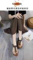 Sandalias de nuevo estilo con diamantes de imitación, cómodas, de punta redonda, para vacaciones en la playa, zapatos planos de talla grande - details 36