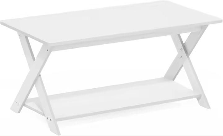 Mesa de Centro, Madera de ingeniería, Roble Francés, 89,9 (L) x 40,6 (A) x 49,8 (F) cm - 1