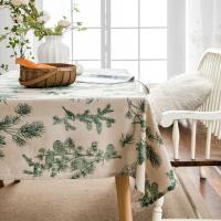 Mantel americano para algodón de pino y estampado, tela navideña, tela para comedor, cubierta de mesa Rectangular - details 1