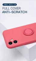 Funda de teléfono con soporte de anillo de silicona líquida Original para iPhone 16 15 14 Plus 13 12 11 Pro Max Mini soporte correa de cubierta magnética - details 3