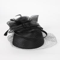 Sombreros rojos de iglesia de boda para mujer, tocado con velo de plumas, elegante, Derby, 2024 - details 2