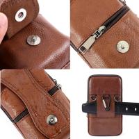 Bolso cruzado de gran capacidad Ricinera multifuncional para móvil Hebilla marrón - details 4