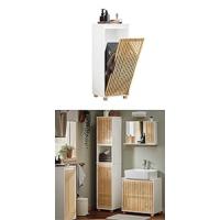 SoBuy Armario de Baño Mueble Baño Auxiliar Organizador con 1 Comportamiento Abierto y 2 Puertas 70 x 35 x 90 cm Blanco BZR121-W ES - details 25