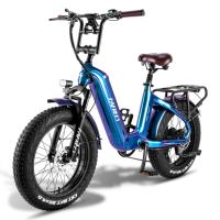 FAFREES F20 Master Bicicleta Eléctrica, Marco de Fibra de Carbono, Motor de 500W, Batería de 48V 22.5Ah, Neumáticos de 20*4,0 Pulgadas de Espesor, Frenos hidráulicos dobles, SHIMANO de 7 Velocidades, Pantalla LCD en color, Azul - details 0