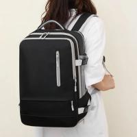 Mochila de viaje de gran capacidad para mujer, bolso de día informal, impermeable, antirrobo, con correa de equipaje y puerto de - details 27