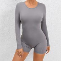 Mono de Yoga sin Espalda 2024 Traje de Gimnasio para Mujeres de Manga Larga Ropa Deportiva de Moda - details 0
