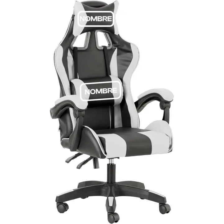 Negra, Silla Ergonómica de Oficina con Respaldo Regulable de 90 °   a 120 ° , con Reposacabezas, reposabrazos - 1