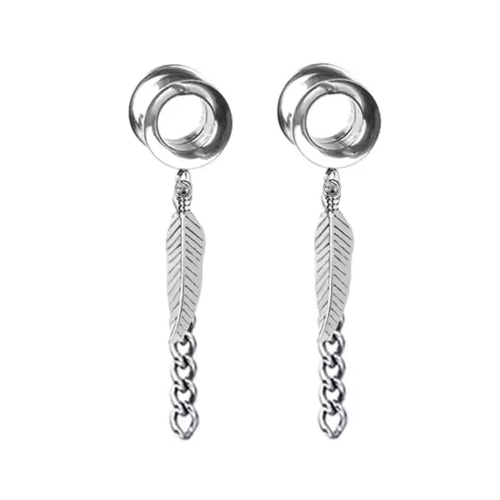 2 expansores de tapones para los oídos colgantes para varios tipos de túneles de acero, Kit de estiramiento de tornillos de calibre de 6mm-25mm para carne de acampada de doble cabeza - 1