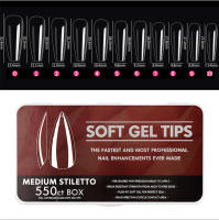 NAILCO-puntas de uñas de Gel transparente, Uñas postizas de cobertura completa, caja de exhibición, medio largo, almendra, Soak Off - details 10