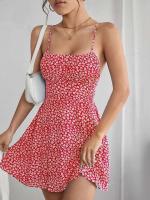Falda corta de moda de verano, vestido nuevo sexy rojo hermoso elegante, ropa de mujer, vestido de vacaciones en la playa - details 6