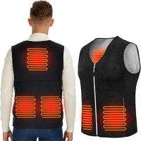 Chaleco Calefactor Eléctrico de Carga USB Inteligente para Hombres y Mujeres Ideal para Acampar Ciclismo Senderismo Esquí Mantiene Caliente el Cuerpo en Invierno Material de Poliéster Diseño Sólido Unisex - details 2
