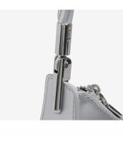Nueva bolsa baguette plateada de verano, casual, nicho, simple, moda versátil, solo hombro, axila, pequeña, para mujer. - details 11