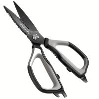 Tijeras de Cocina Estilo Japonés Ultra-Afiladas Tijeras de Acero Inoxidable de Triple Aguja para Cortar Huesos y Verduras Fácilmente Mango de Goma Suave TPR Ergonómico - details 0