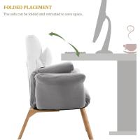 Relájate con reposapiés, sillón reclinable con respaldo ajustable 360 ° Sillón de televisión de terciopelo con marco de madera - details 16
