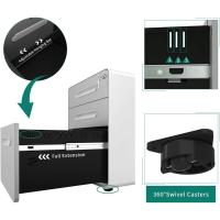 Archivador Rodante, Archivador Móvil de Metal con Cerradura, Archivador Bajo el Escritorio para Tamaño Legal/Letter/A4 para el Hogar/Oficina, Completamente Montado-Gris y Blanco - details 3