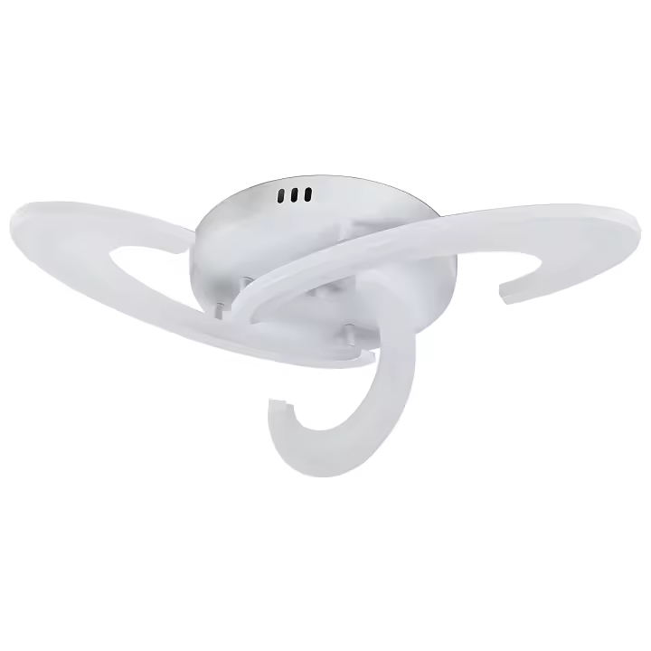 LED Plafón de Techo Moderno 36W 3240LM GOECO, 3000-6500K Dimmable con Control Remoto, Iluminación Interior Creativa para Sala de estar, Dormitorio, Comedor, 53*53*7,5  CM - 1