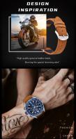 Reloj de cuarzo informal para hombre, correa de cuero genuino Crazy Horse, luminoso, resistente al agua, reloj de moda, regalo para él - details 1