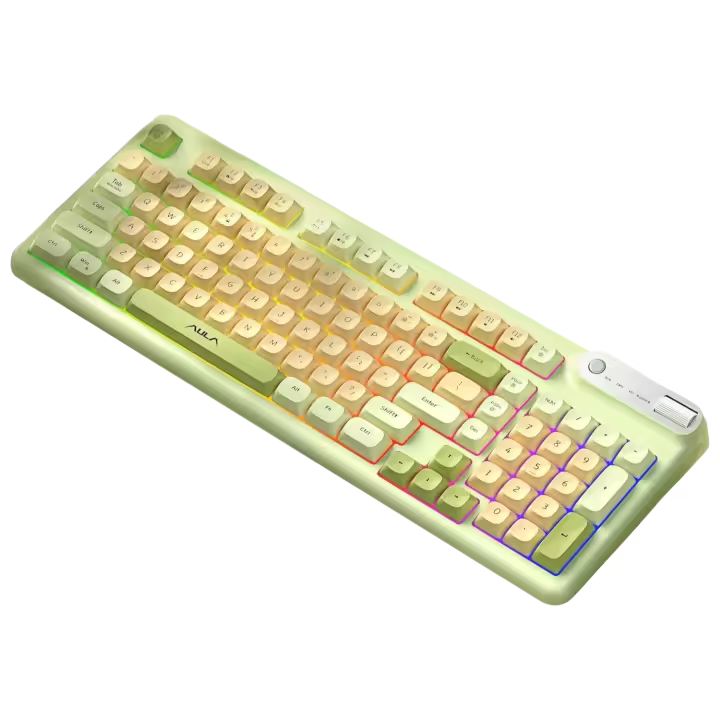 F3198 juego de teclado y ratón inalámbricos sensación mecánica conexión de tres modos teclado RGB juego oficina portátil - 1