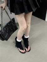 Nuevas Botas de Verano 2025 Punta de Calzado de Aguja Sandalias Cubiertas de Suela Plana - details 2