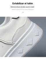 Zapatillas Blancas Transpirables para Hombres Estilo Coreano de Moda Zapatos Casuales con Plataforma Todo Uso - details 8