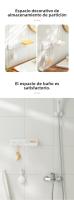 Jabonera De Pared Escurridor Jabonera Lavabo Baño Multifuncional Pequeños Ganchos Jabonera Estante - details 5