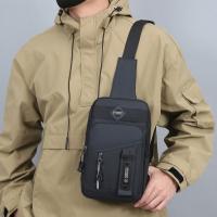Bolso de pecho sencillo con múltiples bolsillos para hombre, bolso de hombro de tela, bolso deportivo para mensajes, bolso cruzado multifunción con cremallera para correr - details 11