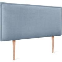 Cabecero de Lino Natural Liso con Ribete Cabezal Tapizado Cama Dormitorio Moderno Top Trending (Beige, 160x105cm con Patas (Camas 150/160)) - details 13