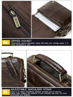 CONTACT'S-bolso bandolera de cuero de vaca para hombre, bandolera grande, informal - details 15