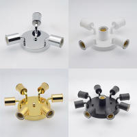 Soporte de cerámica minimalista E27, luces de techo, accesorio de iluminación de techo, oro, cromo, Blanco, Negro, Simple, 3/4/5/6/7/8 cabezales - details 0