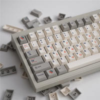 Teclas de teclado mecánico Retro, 9009 teclas, Material PBT, sublimación, perfil Cherry, gris y blanco, griego, 136 - details 5