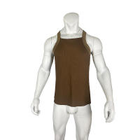 Chaleco Racerback ajustado sin mangas para hombre, Top blanco y negro, primavera y verano - details 7