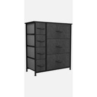 Cajonera de Tela, Cómoda de Tela, Unidad de Almacenamiento de Tela, con 5 cajones Extraíbles, Cómoda de para Sala de Estar, Dormitorio, habitación Infantil, Negro y Gris - details 10
