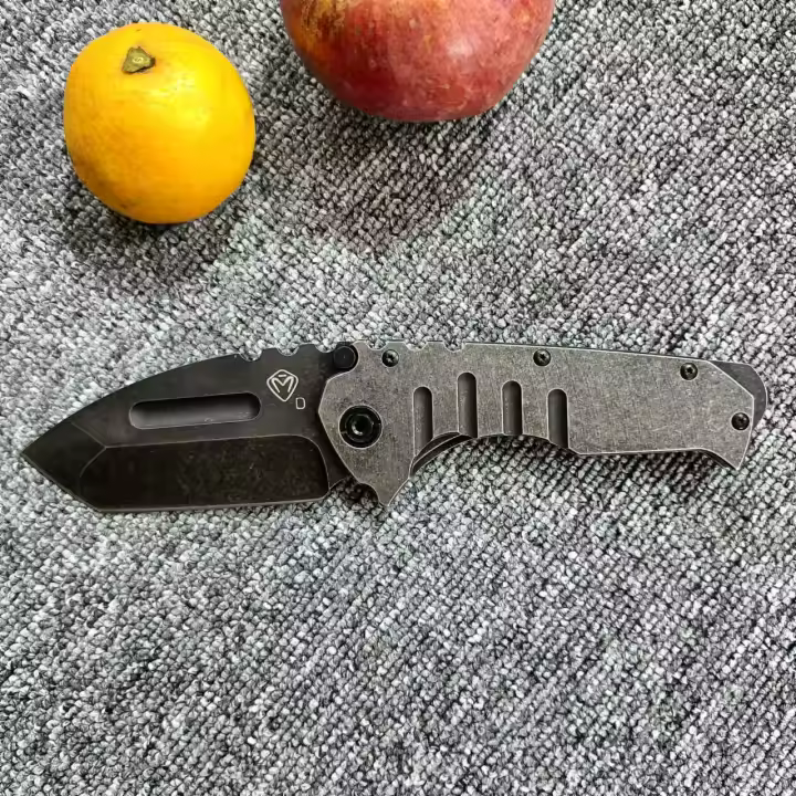 Cuchillo Plegable de Alta Resistencia Acero D-2 Ideal para Rescate en Emergencias - 1